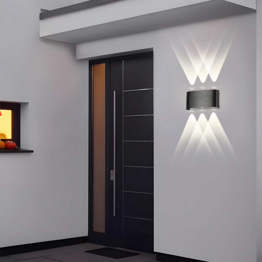 Brilagi - LED-Außenwandleuchte FLAREBOX LED/6W/230V schwarz IP65