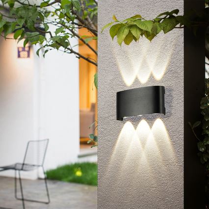 Brilagi - LED-Außenwandleuchte FLAREBOX LED/6W/230V schwarz IP65