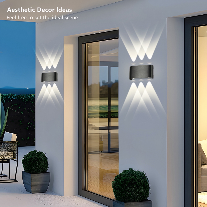 Brilagi - LED-Außenwandleuchte FLAREBOX LED/6W/230V schwarz IP65