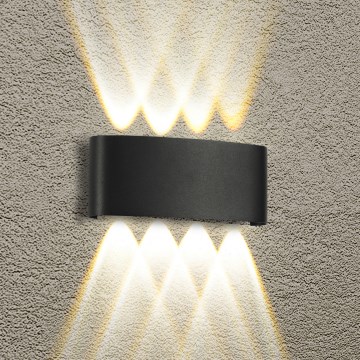 Brilagi - LED-Außenwandleuchte FLAREBOX LED/8W/230V schwarz IP65