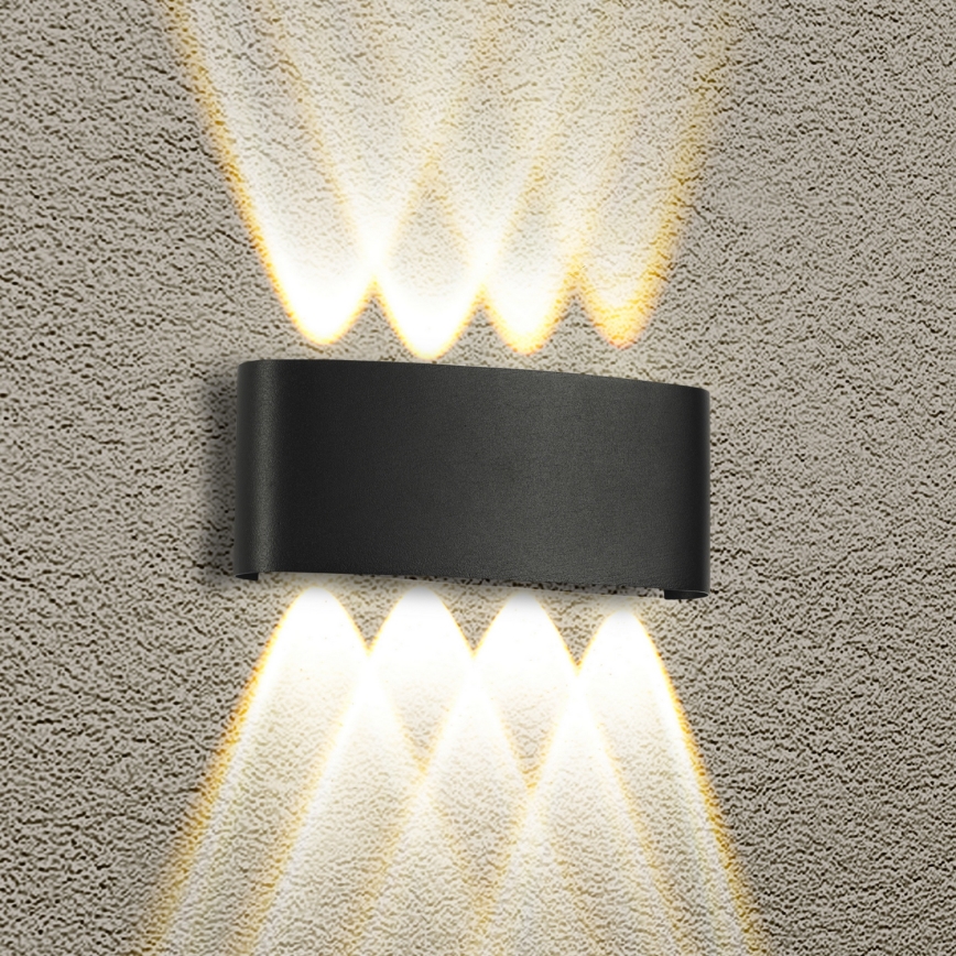 Brilagi - LED-Außenwandleuchte FLAREBOX LED/8W/230V schwarz IP65