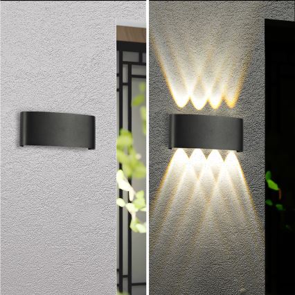 Brilagi - LED-Außenwandleuchte FLAREBOX LED/8W/230V schwarz IP65
