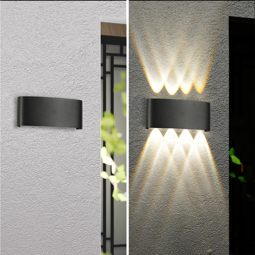 Brilagi - LED-Außenwandleuchte FLAREBOX LED/8W/230V schwarz IP65