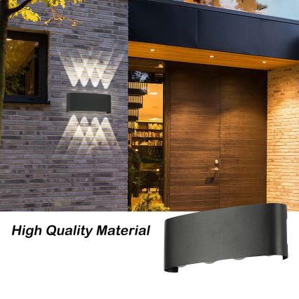 Brilagi - LED-Außenwandleuchte FLAREBOX LED/8W/230V schwarz IP65