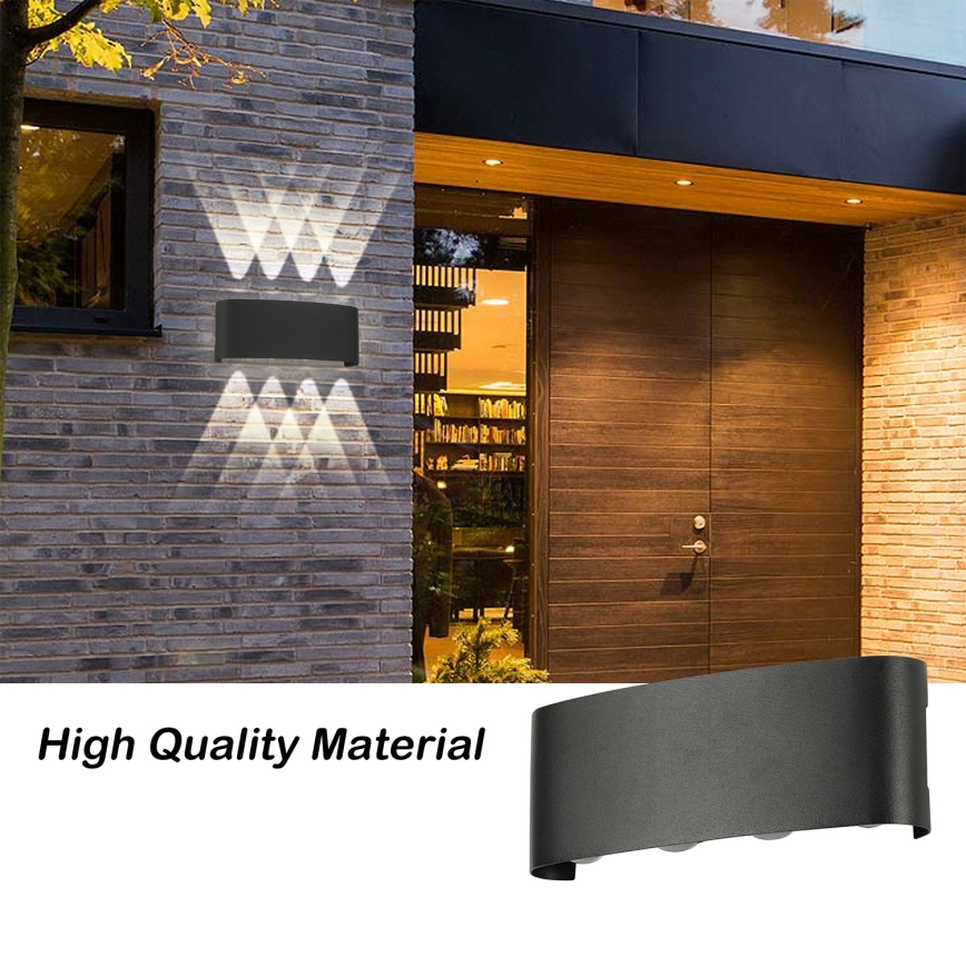 Brilagi - LED-Außenwandleuchte FLAREBOX LED/8W/230V schwarz IP65