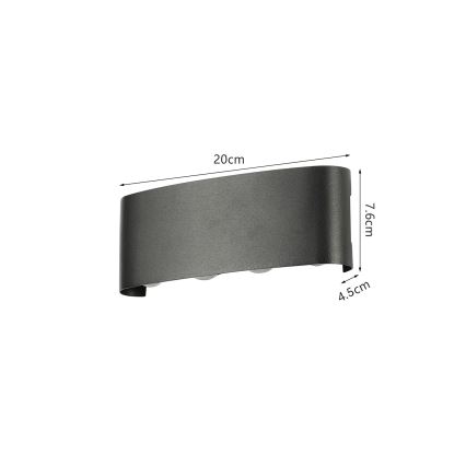 Brilagi - LED-Außenwandleuchte FLAREBOX LED/8W/230V schwarz IP65