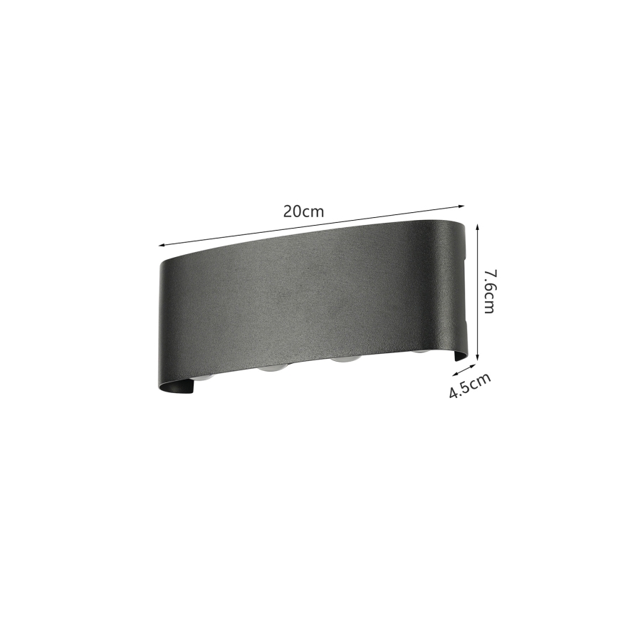 Brilagi - LED-Außenwandleuchte FLAREBOX LED/8W/230V schwarz IP65