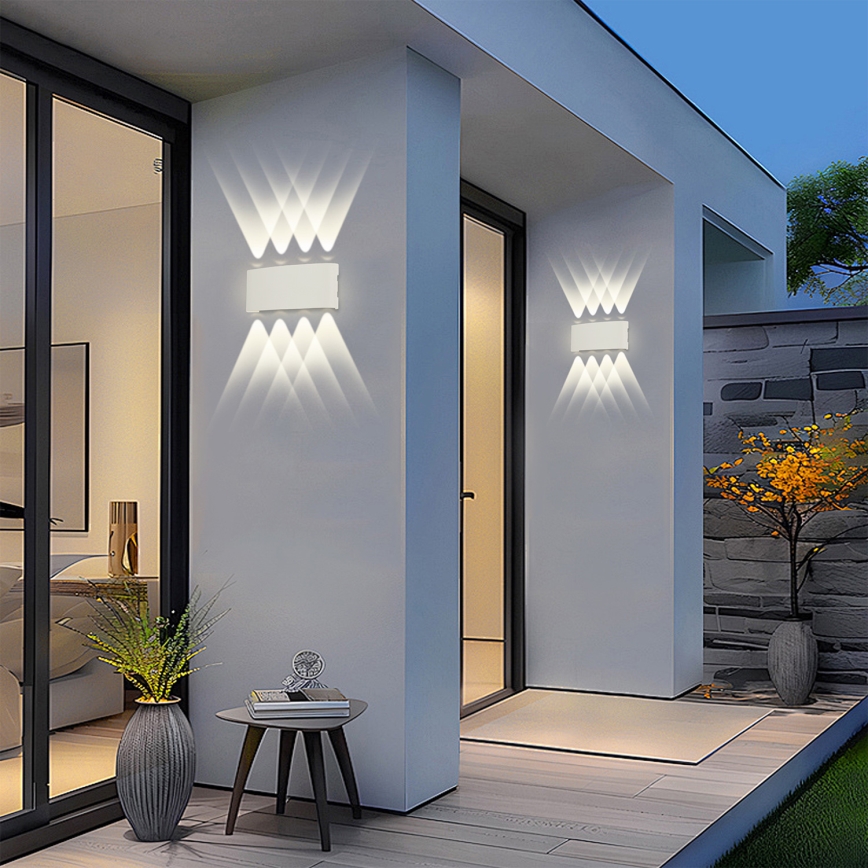 Brilagi - LED-Außenwandleuchte FLAREBOX LED/8W/230V, weiß, IP65