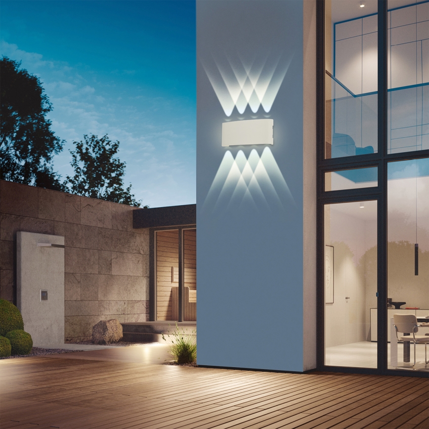 Brilagi - LED-Außenwandleuchte FLAREBOX LED/8W/230V, weiß, IP65