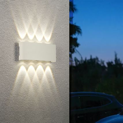 Brilagi - LED-Außenwandleuchte FLAREBOX LED/8W/230V, weiß, IP65