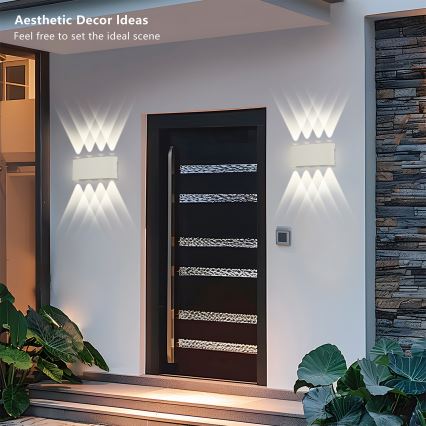 Brilagi - LED-Außenwandleuchte FLAREBOX LED/8W/230V, weiß, IP65