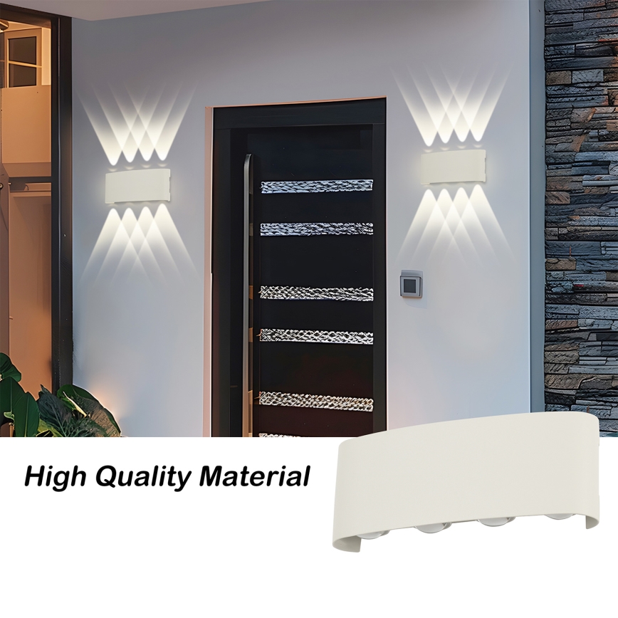 Brilagi - LED-Außenwandleuchte FLAREBOX LED/8W/230V, weiß, IP65