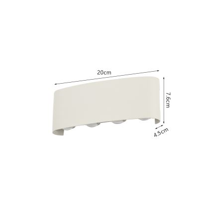 Brilagi - LED-Außenwandleuchte FLAREBOX LED/8W/230V, weiß, IP65