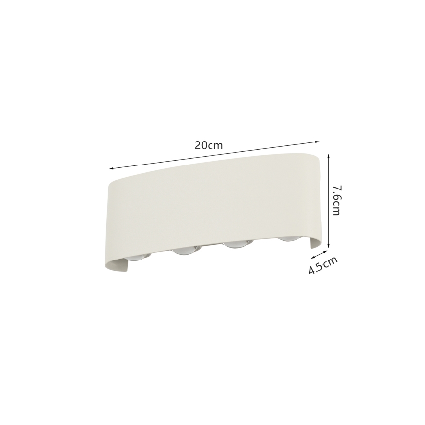 Brilagi - LED-Außenwandleuchte FLAREBOX LED/8W/230V, weiß, IP65