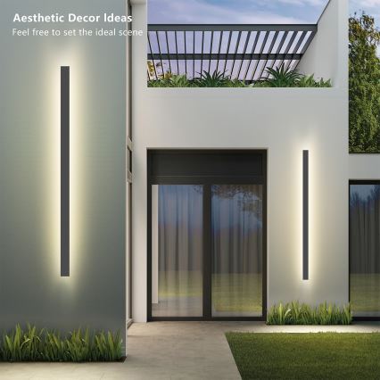 Brilagi - LED Außen-Wandleuchte LINEAR LED/32W/230V 4000K IP65 140 cm Anthrazit CRI 90