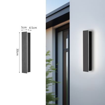 Brilagi - LED Außenwandleuchte LINEAR LED/8W/230V 3000K IP65 30 cm Anthrazit CRI 90