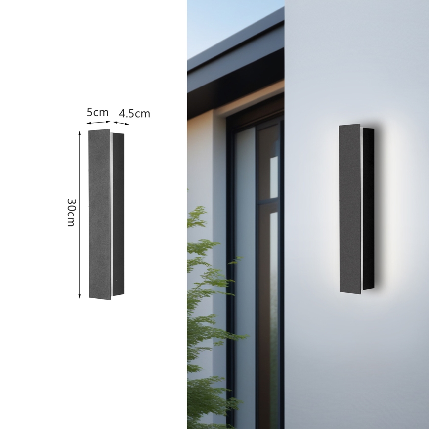 Brilagi - LED Außenwandleuchte LINEAR LED/8W/230V 3000K IP65 30 cm Anthrazit CRI 90