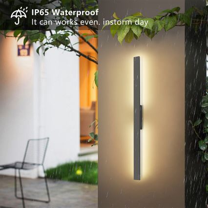 Brilagi - LED-Außenwandleuchte LUNA LED/24W/230V 4000K IP65 100 cm Anthrazit