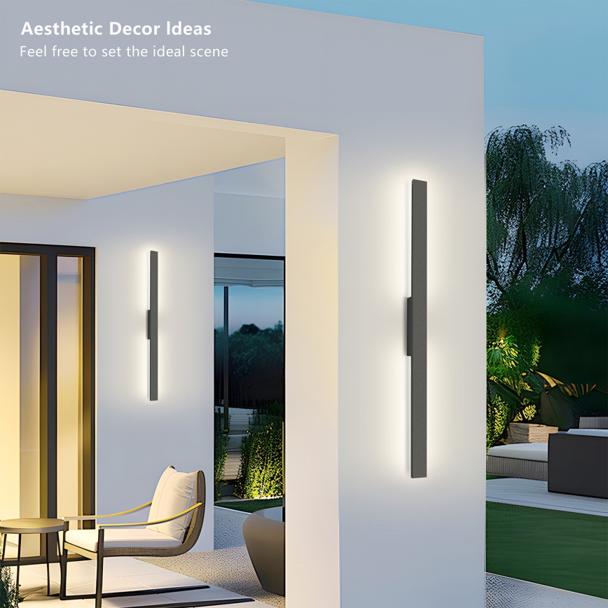 Brilagi - LED-Außenwandleuchte LUNA LED/24W/230V 4000K IP65 100 cm Anthrazit
