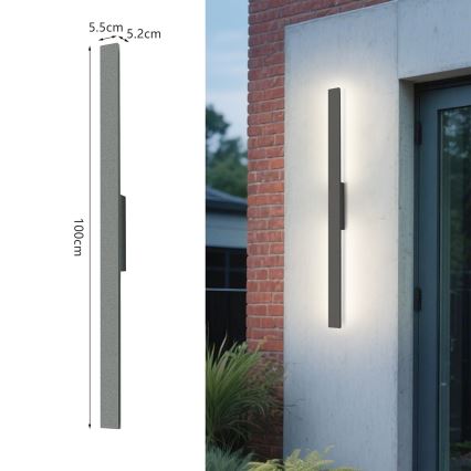 Brilagi - LED-Außenwandleuchte LUNA LED/24W/230V 4000K IP65 100 cm Anthrazit