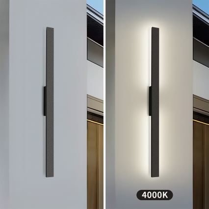 Brilagi - LED Außenwandleuchte LUNA LED/24W/230V 4000K IP65 100 cm schwarz