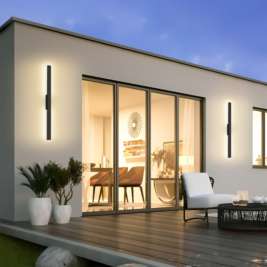 Brilagi - LED Außenwandleuchte LUNA LED/24W/230V 4000K IP65 100 cm schwarz
