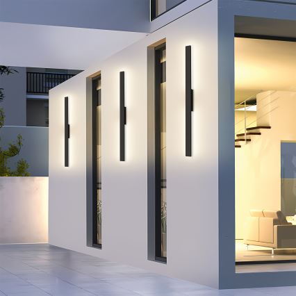Brilagi - LED Außenwandleuchte LUNA LED/24W/230V 4000K IP65 100 cm schwarz