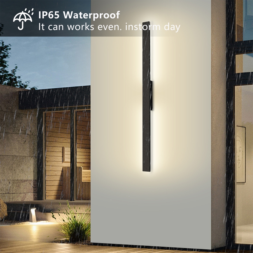 Brilagi - LED Außenwandleuchte LUNA LED/24W/230V 4000K IP65 100 cm schwarz