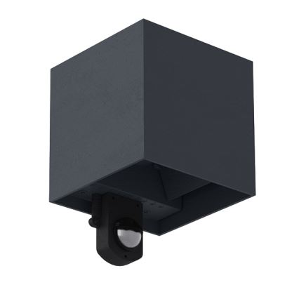 Brilagi - LED-Außenwandleuchte mit Sensor CUBE LED/6W/230V Anthrazit IP65