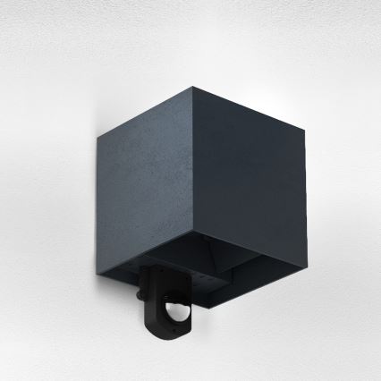 Brilagi - LED-Außenwandleuchte mit Sensor CUBE LED/6W/230V Anthrazit IP65