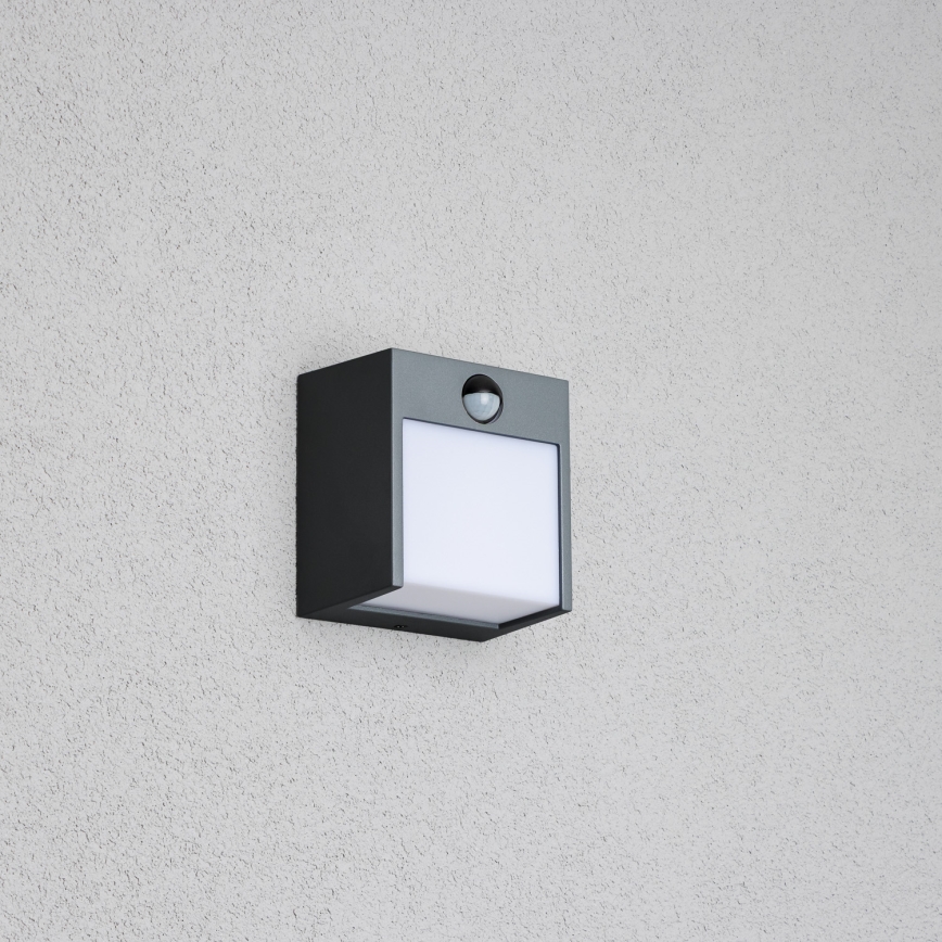 Brilagi - LED Außenwandleuchte mit Sensor TERNI LED/12W/230V Anthrazit IP44