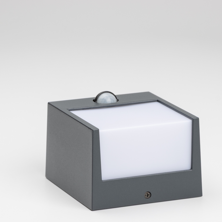 Brilagi - LED Außenwandleuchte mit Sensor TERNI LED/12W/230V Anthrazit IP44