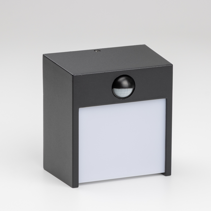 Brilagi - LED Außenwandleuchte mit Sensor TERNI LED/12W/230V schwarz IP44