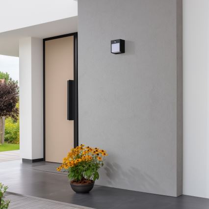 Brilagi - LED Außenwandleuchte mit Sensor TERNI LED/12W/230V schwarz IP44