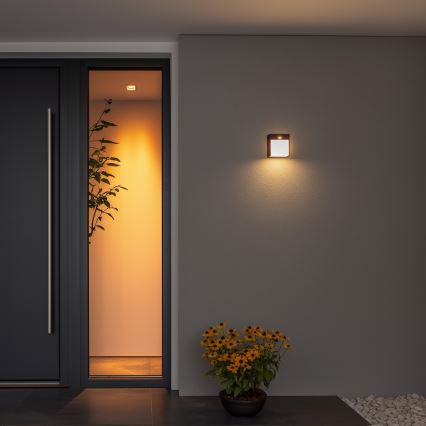 Brilagi - LED Außenwandleuchte mit Sensor TERNI LED/12W/230V schwarz IP44