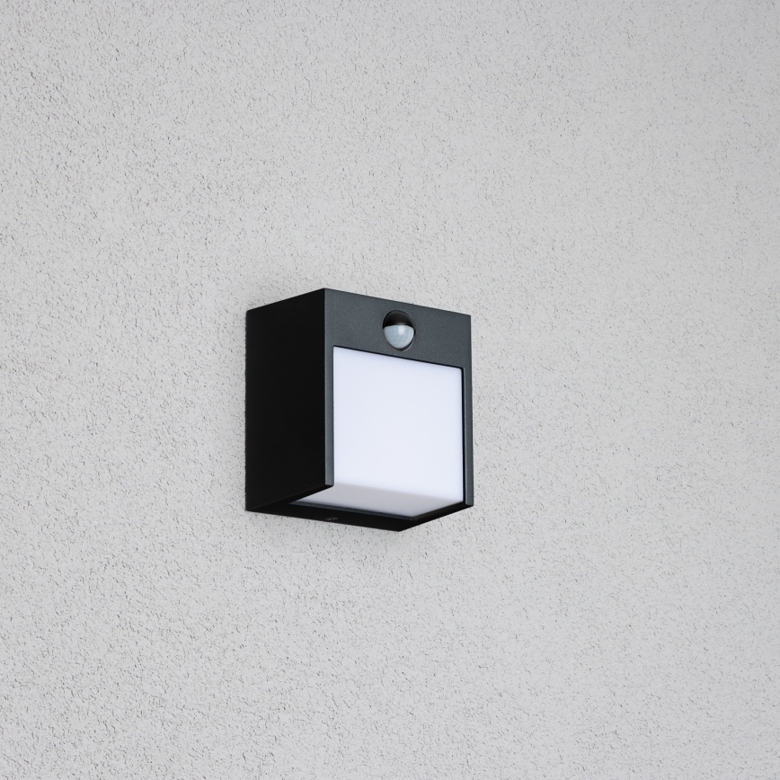 Brilagi - LED Außenwandleuchte mit Sensor TERNI LED/12W/230V schwarz IP44