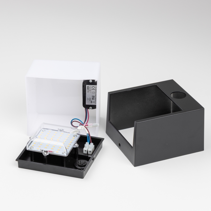 Brilagi - LED Außenwandleuchte mit Sensor TERNI LED/12W/230V schwarz IP44