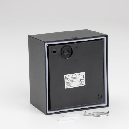 Brilagi - LED Außenwandleuchte mit Sensor TERNI LED/12W/230V schwarz IP44