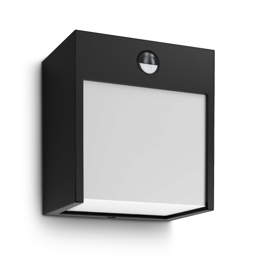 Brilagi - LED Außenwandleuchte mit Sensor TERNI LED/12W/230V schwarz IP44
