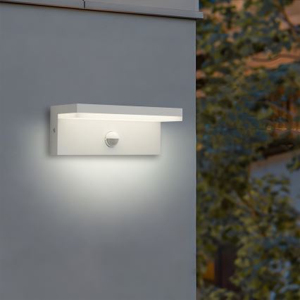 Brilagi - LED Außenwandleuchte mit Sensor TESSI LED/10W/230V weiß IP54