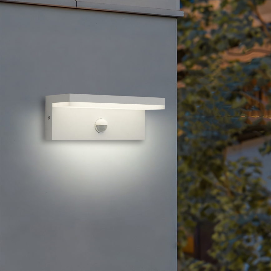 Brilagi - LED Außenwandleuchte mit Sensor TESSI LED/10W/230V weiß IP54
