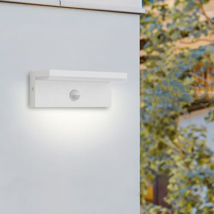 Brilagi - LED Außenwandleuchte mit Sensor TESSI LED/10W/230V weiß IP54