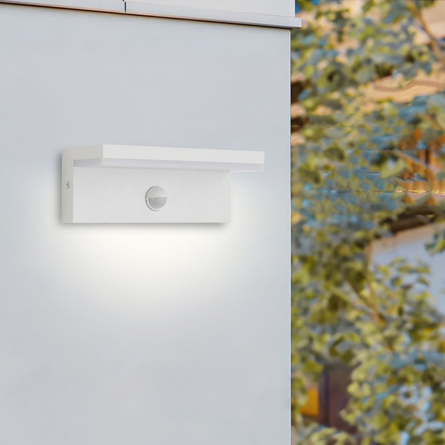 Brilagi - LED Außenwandleuchte mit Sensor TESSI LED/10W/230V weiß IP54