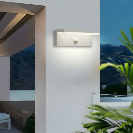 Brilagi - LED Außenwandleuchte mit Sensor TESSI LED/10W/230V weiß IP54