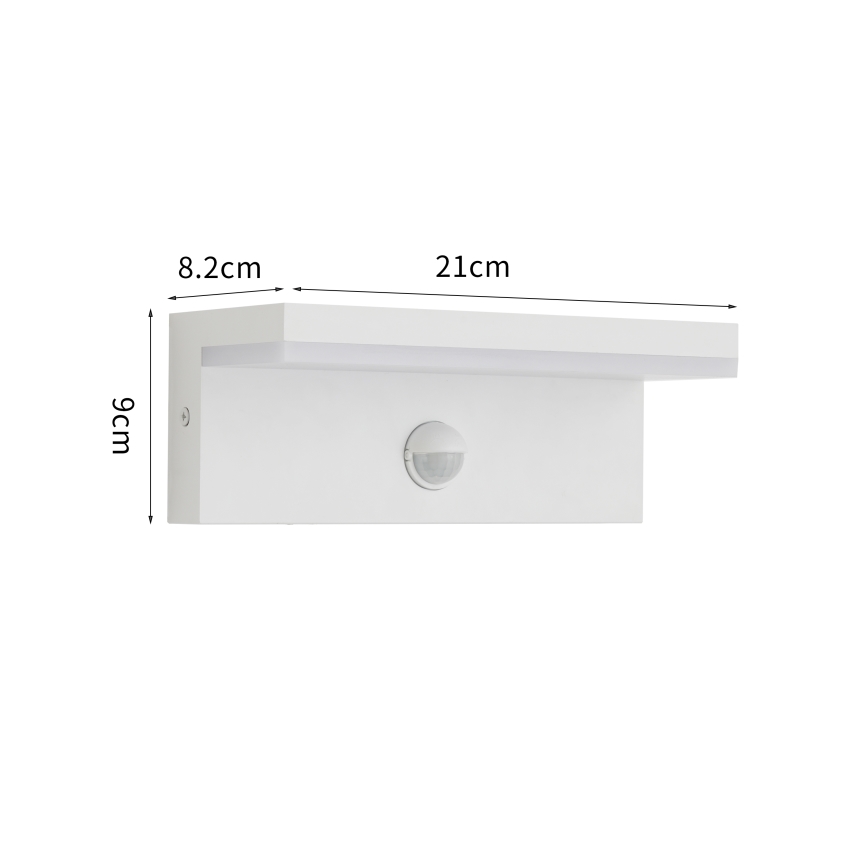 Brilagi - LED Außenwandleuchte mit Sensor TESSI LED/10W/230V weiß IP54
