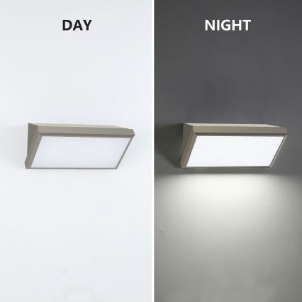 Brilagi - LED Außenwandleuchte mit Sensor TRIANGLE LED/20W/230V grau IP65