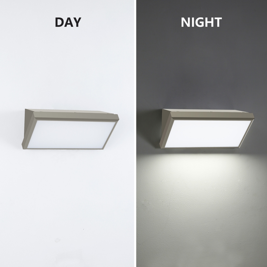 Brilagi - LED Außenwandleuchte mit Sensor TRIANGLE LED/20W/230V grau IP65