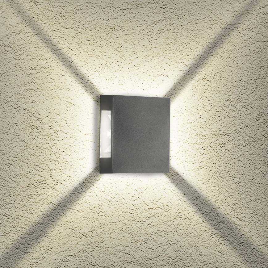 Brilagi - LED-Außenwandleuchte QUADRAY LED/4W/230V anthrazit IP65