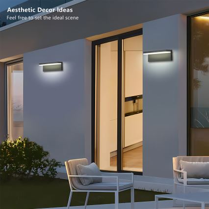 Brilagi - LED Außenwandleuchte TESSI LED/10W/230V Anthrazit IP54
