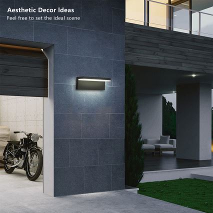 Brilagi - LED-Außenwandleuchte TESSI LED/10W/230V schwarz IP54